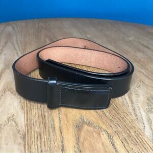 Justin Boots Men's Black Leather Buckleless Belt Casual Western Basic Size 34